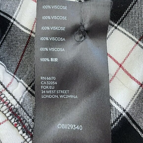 Anthropologie Maeve Women's Sz XS Amber Black & White Plaid Tiered Tunic Dress - Picture 6 of 9